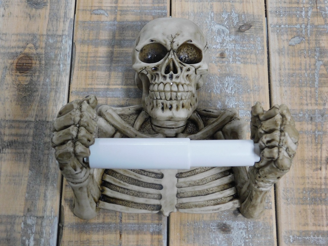 Toilet roll holder Skeleton - polystone