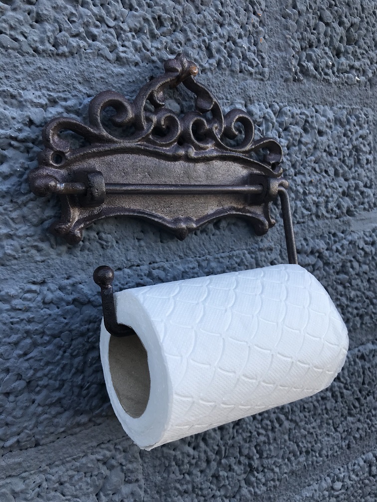 Vintage WC - toiletpapier houder, wc-rol houder toilet