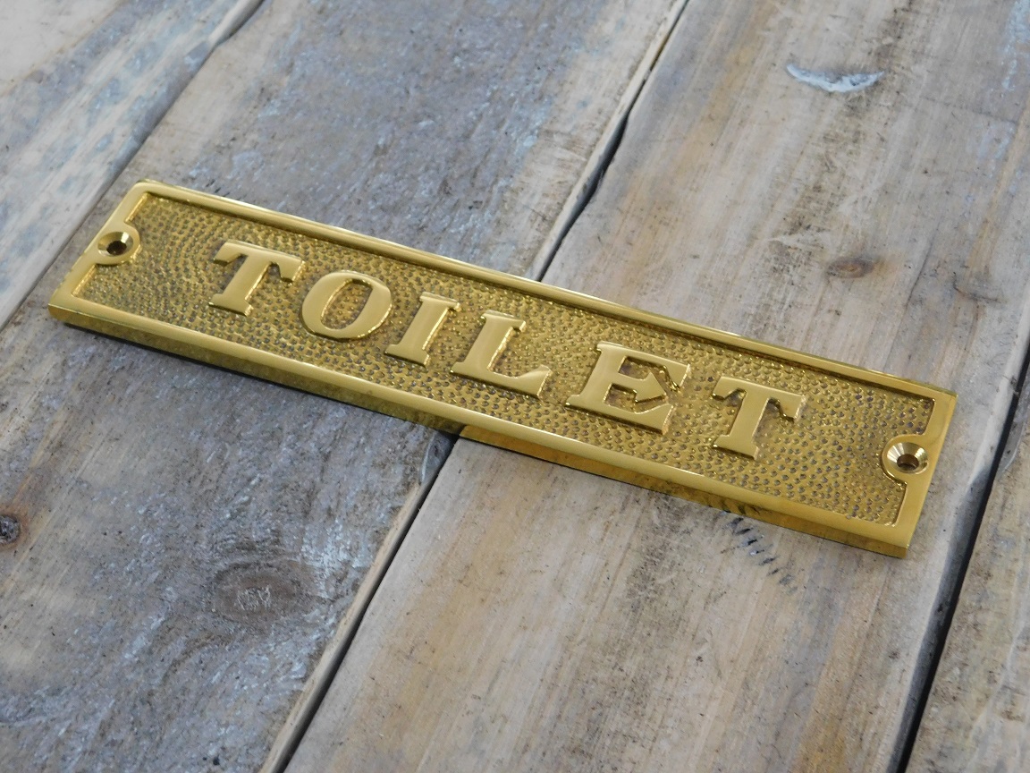 Messing bordje Toilet - voor Toiletdeur