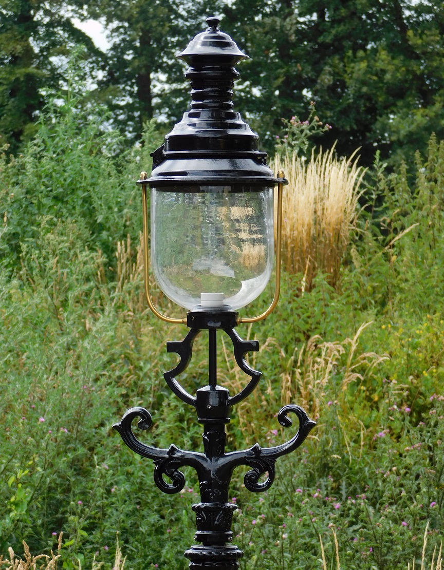 Garden lantern Genoa - black - alu - 215cm