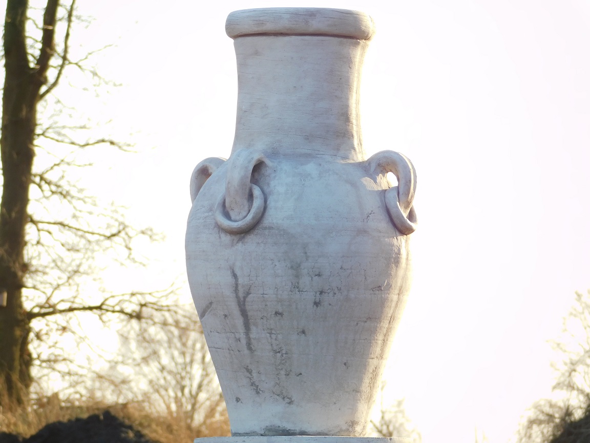 Garden Vase with Rings - 70 cm - Stone