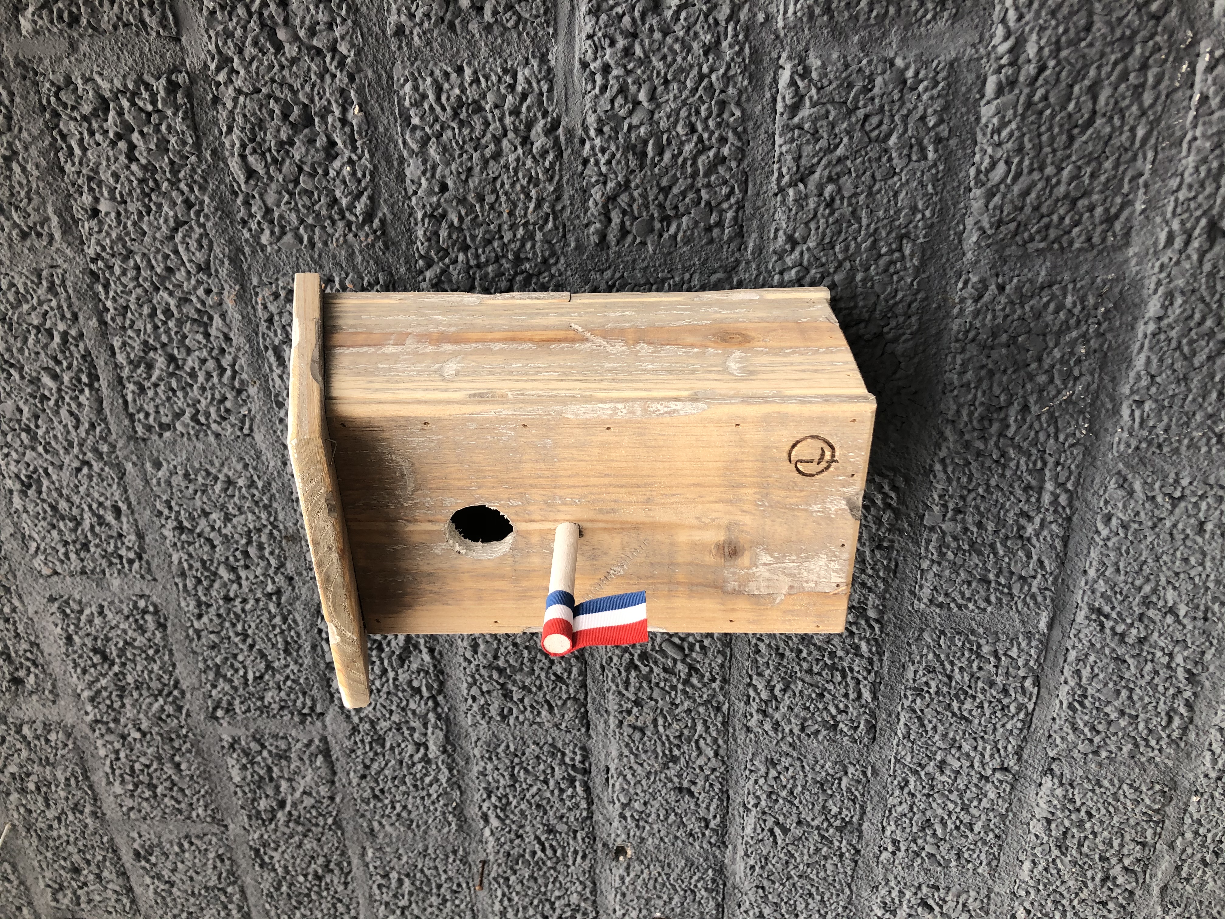 Einzigartiges Vogelhaus mit holländischer Flagge