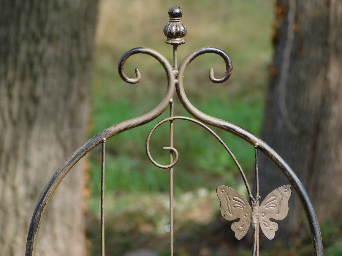 Butterfly ornament - garden stick - brown