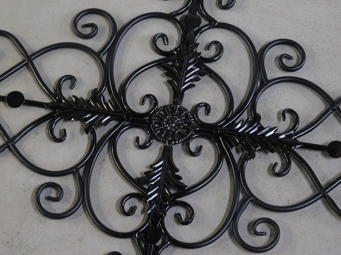 Window grille Vie - wall ornament - black - wrought iron, only 2