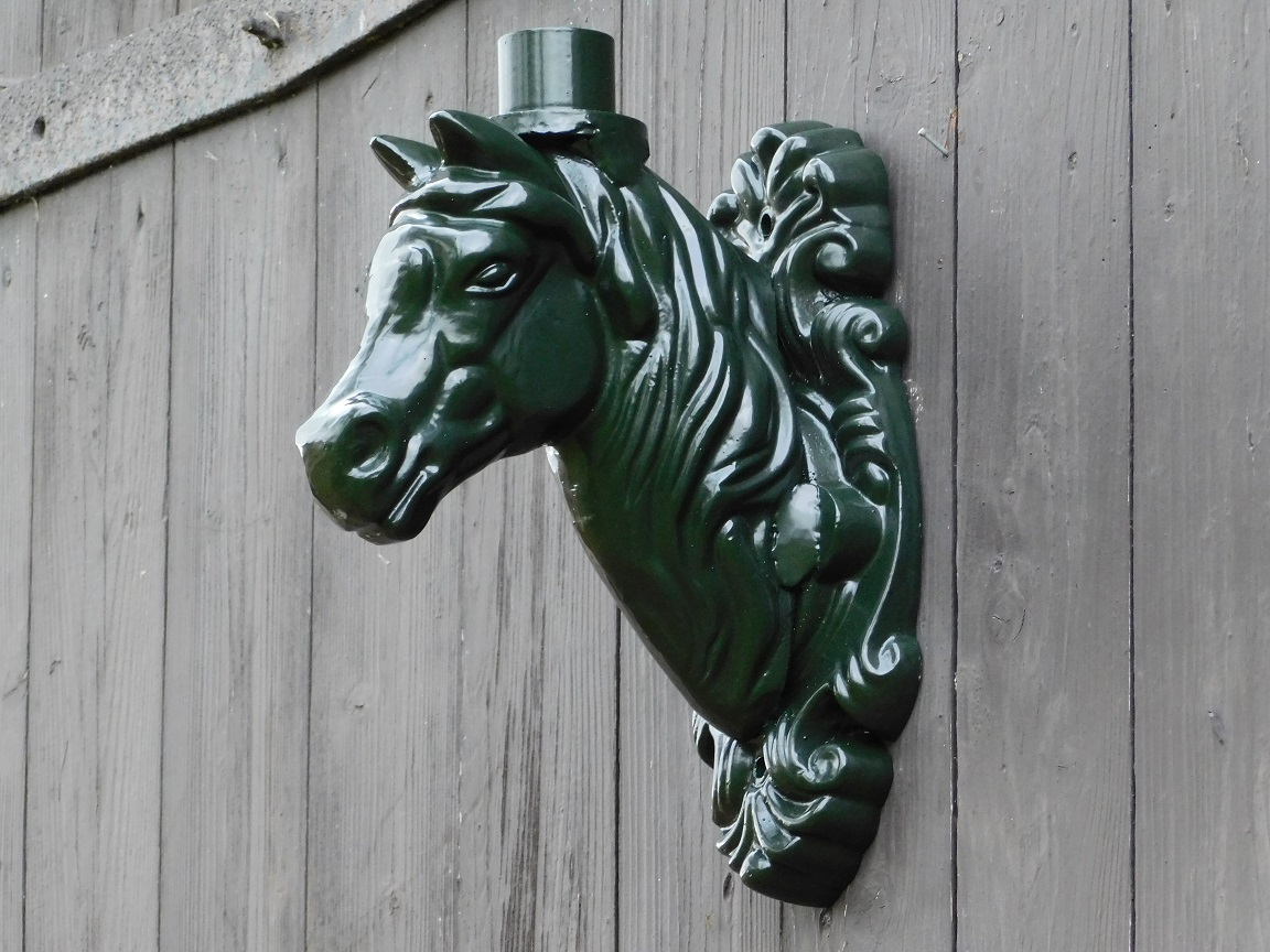 Wall arm Horse Head for Lamp - Alu - Green