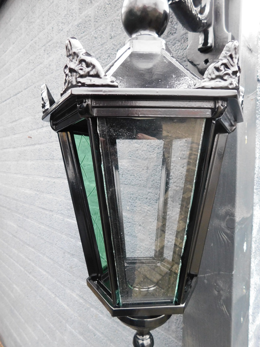 Buitenlamp Winkel - zwart - keramische fitting en glas