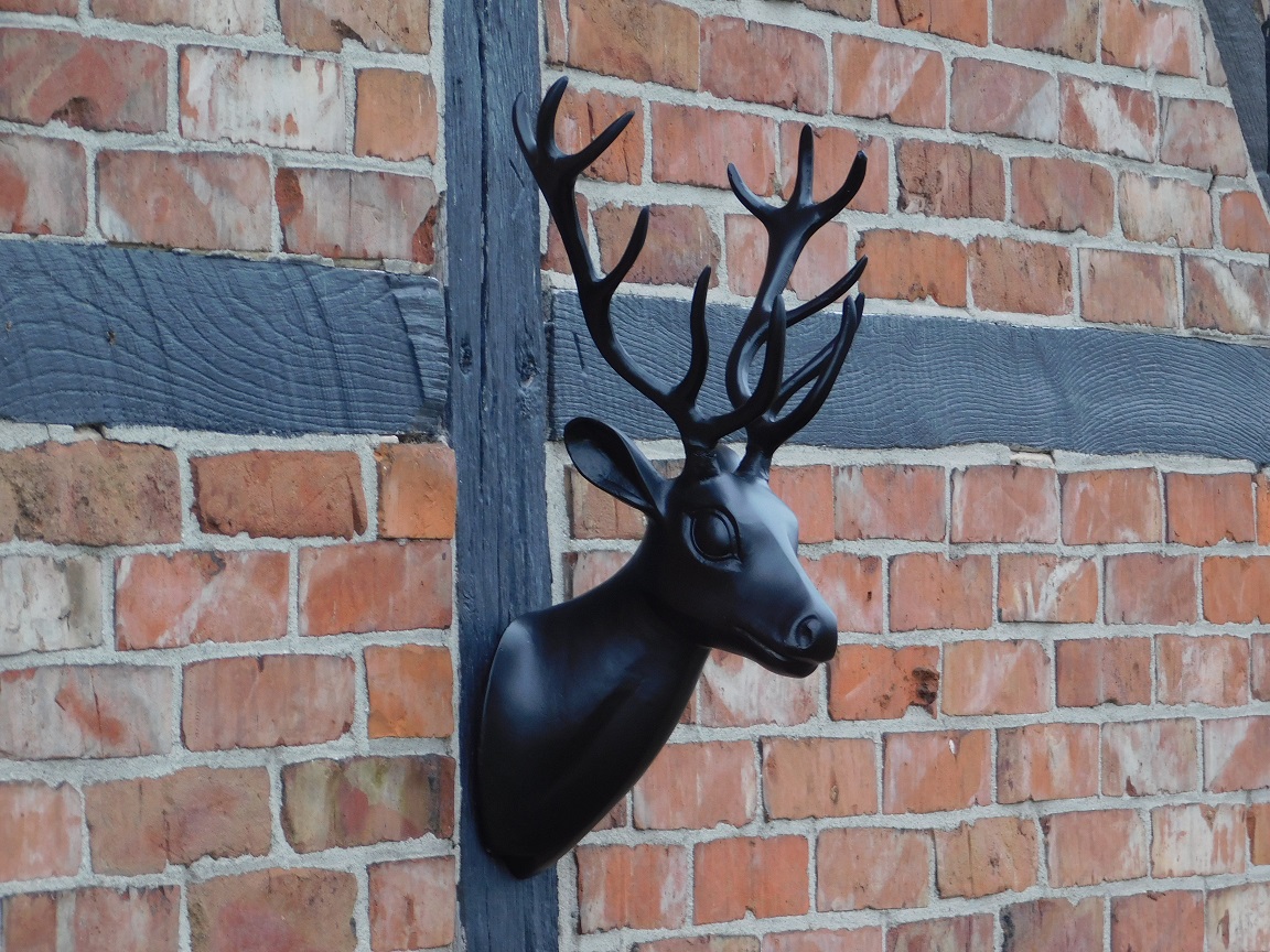 Wall ornament Deer - black - alu