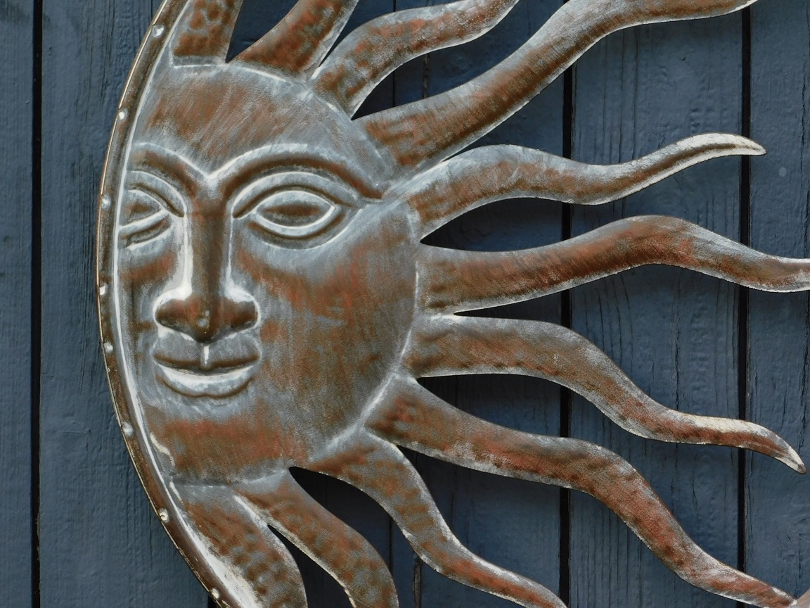 Wall ornament - Sun and Moon - metal