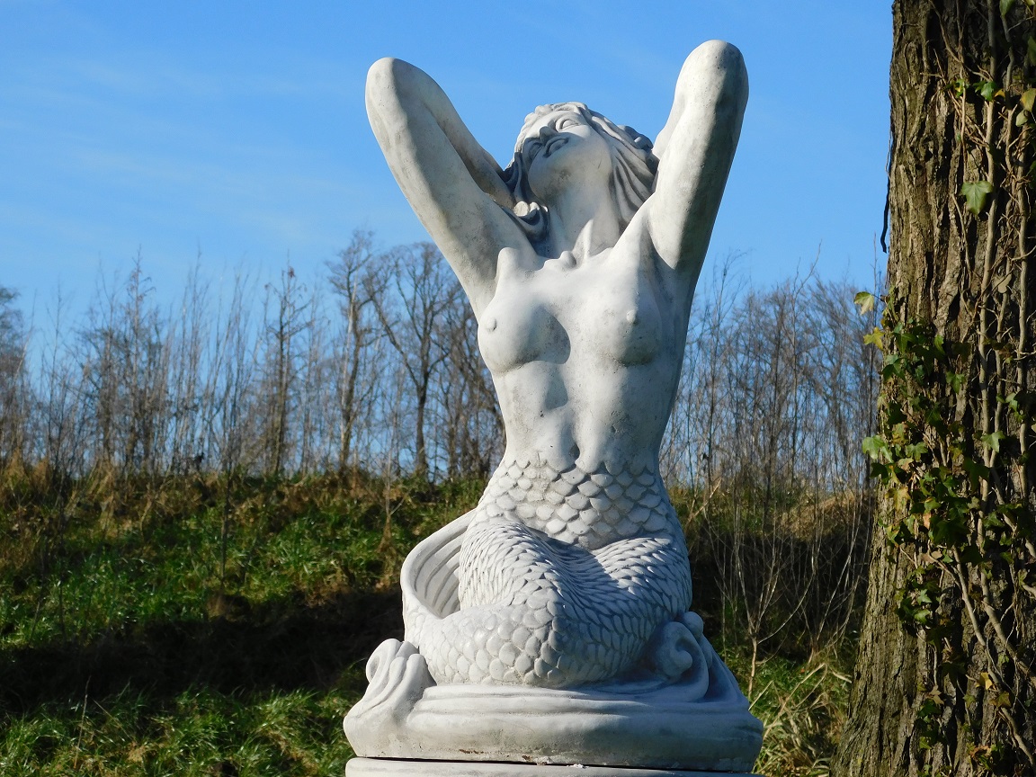 Statue Meerjungfrau - 57 cm - Stein