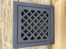 Kaminlüftungsgitter quadratisch, Gusseisen matt-schwarz-no.32b