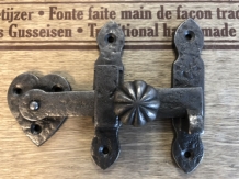 Valslot-poortslot rustiek gegoten metaal, zeer fraai !