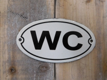 Bordje emaille ''WC