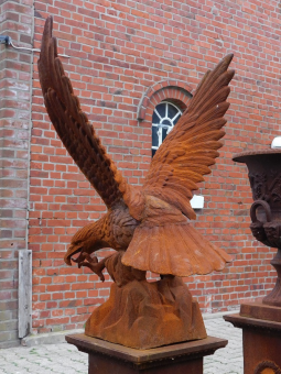 One-off: Eagle XL - 113 cm - Cast iron - Garden statue