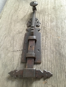 Schuifslot 40cm - klassiek - antiek ijzer