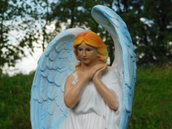 Beeld Engel in Kleur - 80 cm - Polystone