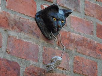 Deurklopper met Kat en Muis - Gietijzer in Kleur
