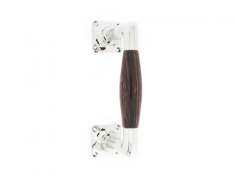 Gloss Nickel Handle with Rosewood - 16 cm