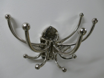 Kapstok met Beweegbare Haken – Vernikkeld Aluminium – 5 Dubbele Haken