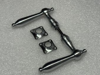 Deurset nikkel - chrome mat - 2 deurklinken en -rozetten