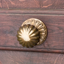 Deurknop messing, historische deurknop (vast)