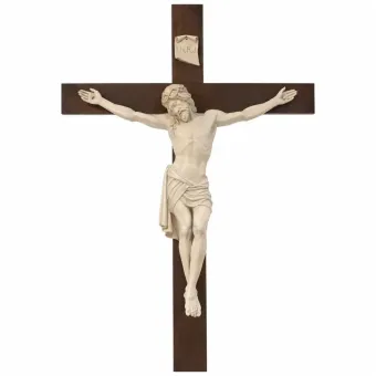 Antikes Kruzifix INRI mit Jesus – monumentales Wandbild – 300 cm