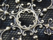 Sierlijk luchtrooster rond - alu - brass messing kleur