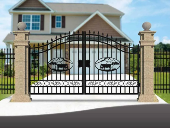 Poort “Alpine Meadow” Country House - 433 cm - Wrought iron - Black