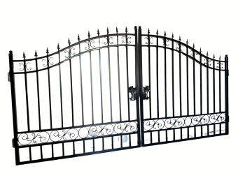 Wrought Iron Gate – Sleek Design – 365 cm – Black
