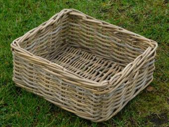 Vintage Rieten Mand – 40 x 35 cm – Landelijke Opbergmand