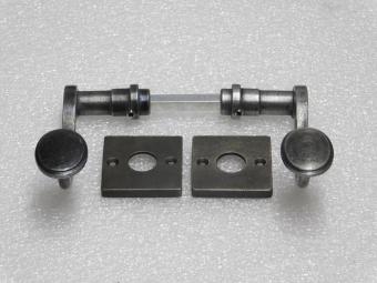 Türgriff-Set Hamilton mit Griffrosetten – verzinktes Gusseisen