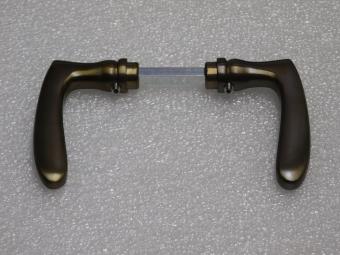 Set Deurklinken Nosta - Donker Gepatineerd Messing