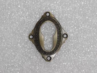 Classic PC Door Rosette - Dark Patinated Brass