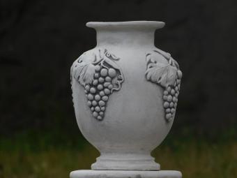 Tuinvaas Druiven op Sokkel - 54 cm - Steen