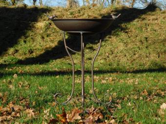 Elegant Standing Bird Bath - 78 cm - Iron