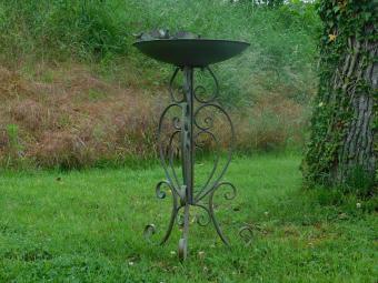 Vogelbad / Voederschaal met Vogeltjes - Staand - 82 cm - Metaal