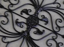 Window grille Vivere - wall ornament - black - wrought iron, only 2
