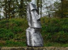 MOAI XL - polystone - grijs met zwart