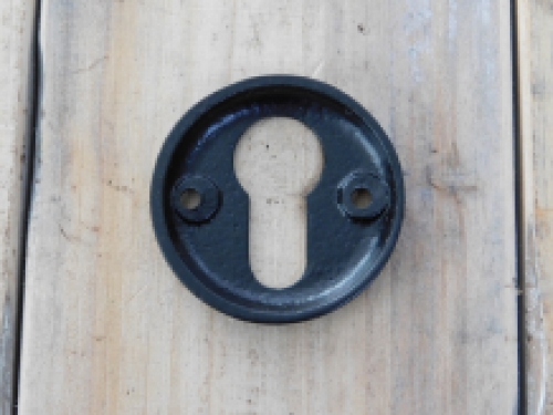 1 lock rosette, cylinder lock suitable, lock made of iron, Black Line.