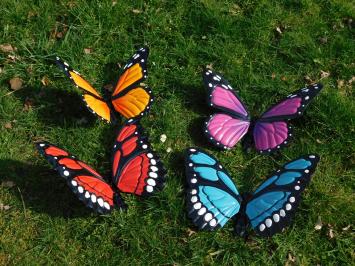 Vlinder in kleur - metaal - wanddecoratie