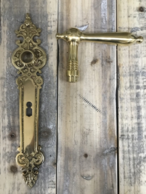 Set of door hardware for room doors - polished brass - BB 72 - handles and door plates