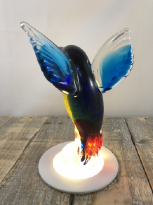 Eisvogel ganz aus Glas, wunderschön