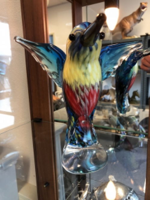 IJsvogel geheel glas, prachtig.