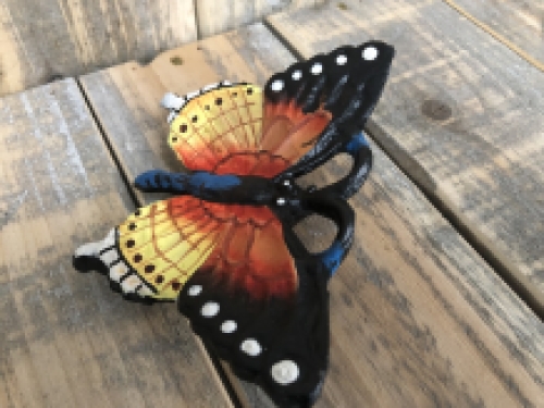 Beautiful cast-iron butterfly in wonderful colours.