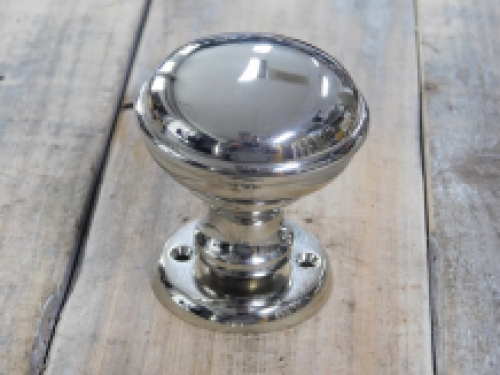 Double door knob - polished nickel - including rosettes