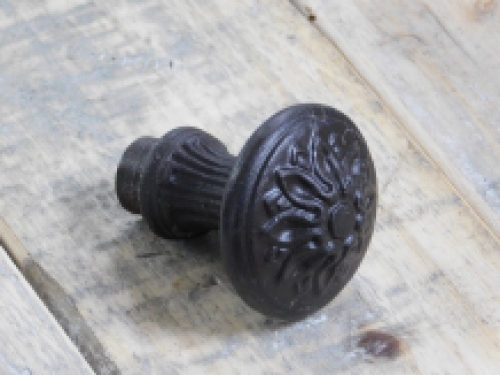 Room door hardware set BB 72 - door knob + latch retro antique iron dark brown for interior doors