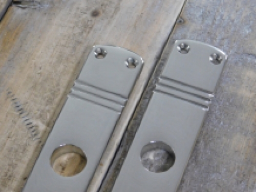 Retro Style deurbeslag set nikkel - deurknoppen met porseleinen handvaten zwart.