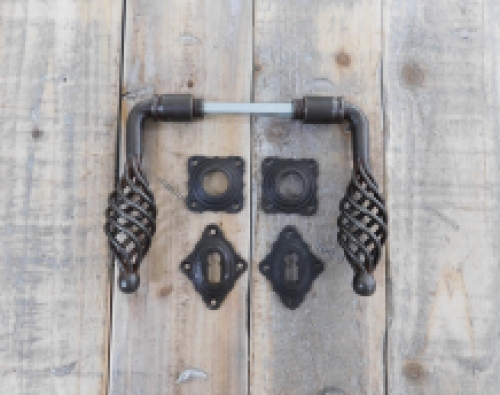Set deurbeslag BB - voor binnendeuren - antiek ijzer 
