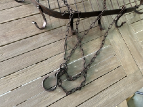 Cup Hanger - iron herbs, game, rack with 12 hooks, brown