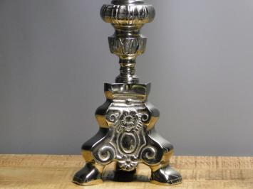 Klassischer Kerzenständer - Nickel - Kerzenhalter - 68cm hoch