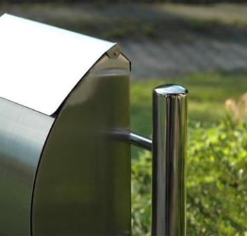 4-Fold Letterbox - 125 cm - stainless steel